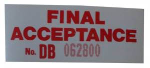 Final Inspection Decal