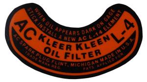 Oil Filter Decal