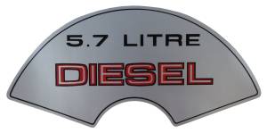 "5.7 Litre Diesel" Air Cleaner Decal