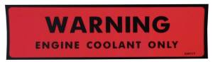 Engine Coolant Warning Decal