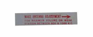 Radio Antenna Instructions Tag