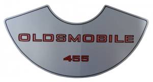 "Oldsmobile 455" Air Cleaner Decal
