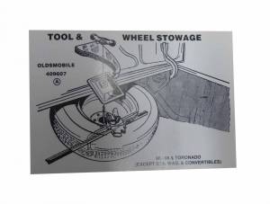 Tire Stowage Instructions Decal
