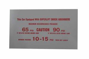 Super Lift Air Shock Glove Box Card