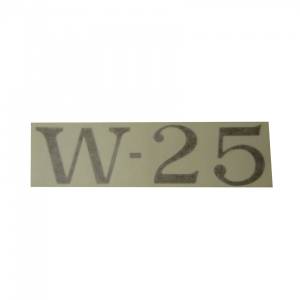 "W-25" Fender Decal