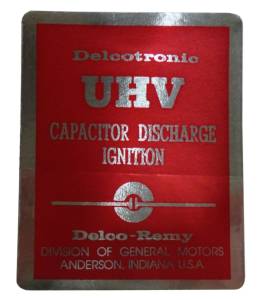 UHV Ignition Capacitor Discharge Decal