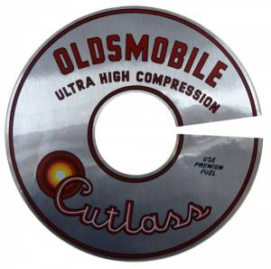 "Oldsmobile Cutlass Ultra High Compression" Air Cleaner Decal - 11"