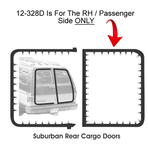Rubber The Right Way - Door Seal Kit - Rear Barn Door Passenger Side (RH) - Image 2