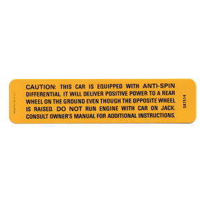 Anti-Spin Differential Warning Decal