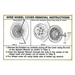 Wire Wheel Removal Instructions Decal