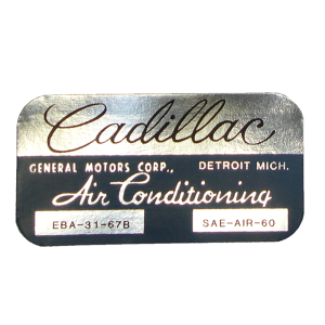 Air Conditioner Evaporator Box Decal - "Cadillac"
