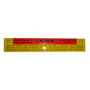 Cooling System "Caution" Decal