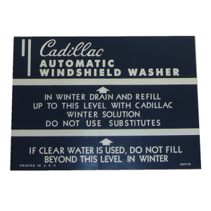 Windshield Washer Jar Decal