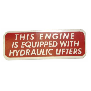 Valve Cover Decal - Hydraulic Lifters