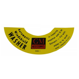 Rubber The Right Way - Auto Windshield Washer Decal (GM)