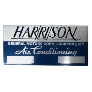 1955 - Decals - Rubber The Right Way - "Harrison" AC Evaporator Box Decal