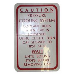 1959 - Decals - Rubber The Right Way - Cooling System Decal