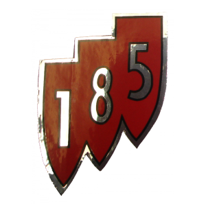 1961 - Decals - Rubber The Right Way - "185" Shield Air Cleaner Decal