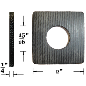 Rubber The Right Way - Body Mounting Pad - 2" Square 1/4" Thick - Image 2
