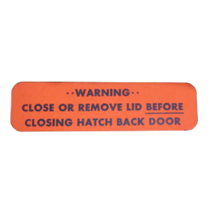 Jim Osborne Reproductions - "Caution" Hatch Decal