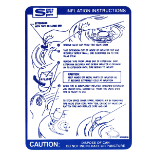 Space Saver Spare Tire Instructions Decal