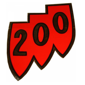 1963 - Decals - Rubber The Right Way - "200" Shield Air Cleaner Decal