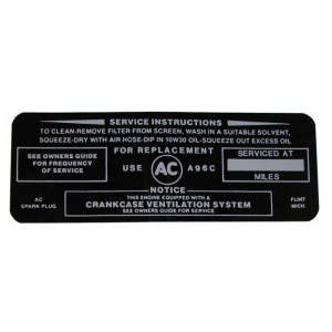 Wildcat 445 Air Cleaner Service Instructions Decal