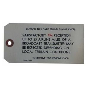Tag - AM / FM Radio Antenna Instructions