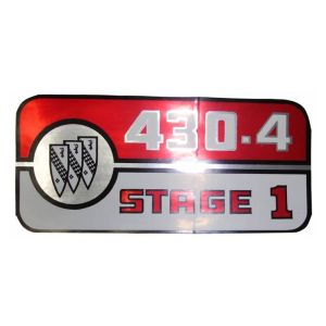 1967 - Decals - Rubber The Right Way - Valve Cover Decal - 430-4 Stage 1