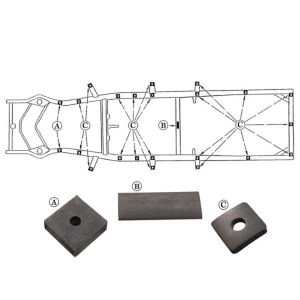 Dennis Carpenter - Body to Frame Mounting Pad Kit - 30 Piece - Image 2