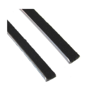 Rubber The Right Way - Beltline Weatherstrip - Also Called Window Sweeps, Felts or Fuzzies - Pair of 3' Strips - Inner or Outer - 7/16" Tall 1/4" Wide - Stainless Bead