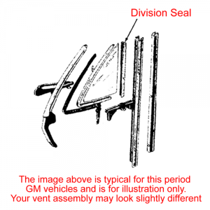 Steele Rubber - Front Door Vent Window Division Seal - Image 3