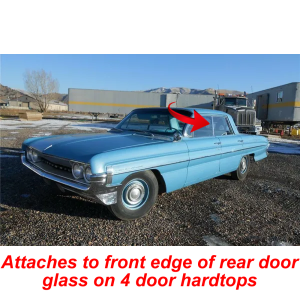 10-048V - 1961-64 Buick Cadillac Oldsmobile Rear Side Window Leading Edge Seal Weatherstrip