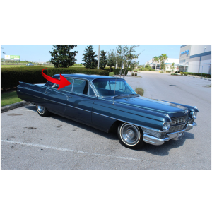 10-049V - 1962-64 Buick Cadillac Oldsmobile Rear Side Window Leading Edge Seal Weatherstrip
