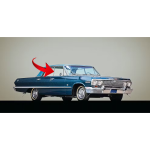 10-071V - 1963-64 Buick Chevy Oldsmobile Pontiac Rear Door Window Seal Weatherstrip