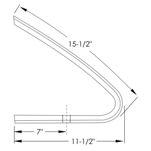 10-210V - 1954-56 Buick Oldsmobile Rear Vent Window Seal Weatherstrip