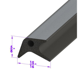 Extruded Rubber Seals - Glue On Seals - Metro Moulded Parts - General Use Sponge Rubber Extrusion Seal - 15/16" x 5/8" - Many Applications Including Doors, Trunk, Cowl, Etc.