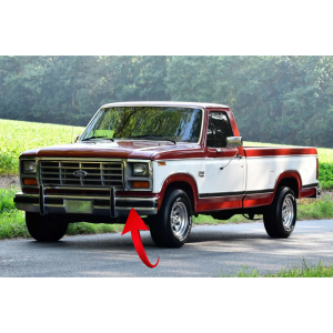 E0TZ-17K834-A - 1980-1986 Ford Truck Front Bumper Pad Outer