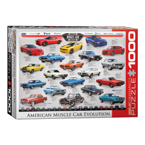 American Muscle Car Evolution Jigsaw Puzzle - 1000 pc.