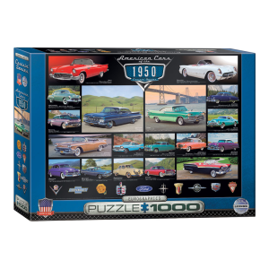 American Cars of the 1950's Jigsaw Puzzle - 1000 pc.