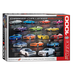 Dodge Challenger & Charger Evolution Jigsaw Puzzle - 1000 pc.