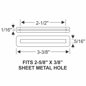12-096X - Cargo Door Hinge Gasket 1960-95 Chevy GMC Truck Van