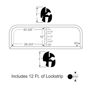 10-320W - 1951-52 Plymouth Windshield Seal Gasket