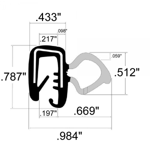 Side Bulb Seal - 0.512" Bulb - FREE SAMPLE