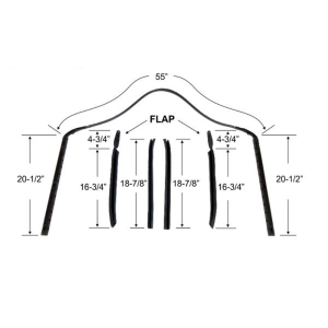 Metro Moulded Parts - Convertible Top Seal Kit - 5 Piece - Image 2