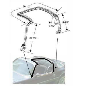 Metro Moulded Parts - T-Top Seal - On Body - Hurst Hatch Option - 1st Design - Image 3