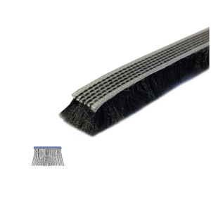 Rubber The Right Way - Beltline Pile Brush - Black - 1/2" x 3/8" - 6' - FREE SAMPLE - Image 1