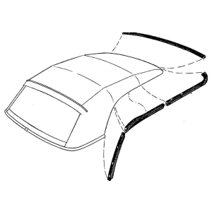 Dennis Carpenter - Convertible Top Seal - Complete 7 Piece Kit - Image 2