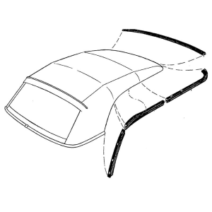 Convertible Top Seal - Complete 7 Piece Kit