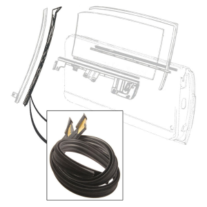 Division Bar Glass Run Channel With Molded Bumper